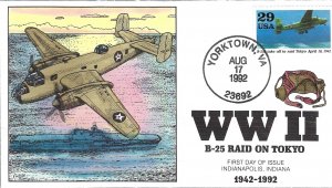 Collins Designed/Painted WW II Raid on Tokyo FDC!!
