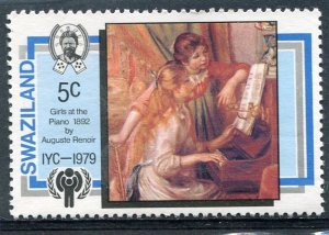 Swaziland 1979 RENOIR Girls at the Piano IYC Emblem Single Perforated Mint (NH)