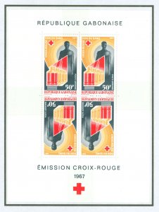 Gabon #C54a/55a Mint (NH) Souvenir Sheet