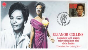 CA22-005, 2022, Eleanor Collins, First Day of Issue, Pictorial Postmark, Jazz si