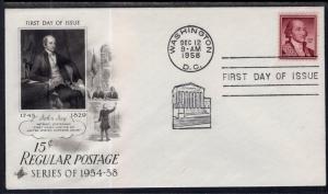 US 1046 John Jay Artcraft U/A FDC