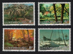 Luxembourg Paintings Landscapes through the Four Seasons 4v 1982 MNH