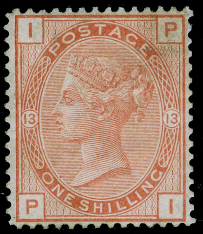 SG151, 1s orange-brown plate 13, LH MINT. Cat £4750. PI