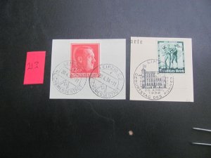 GERMANY 1938 USED  SPECIAL CANCELS  XF  (213)