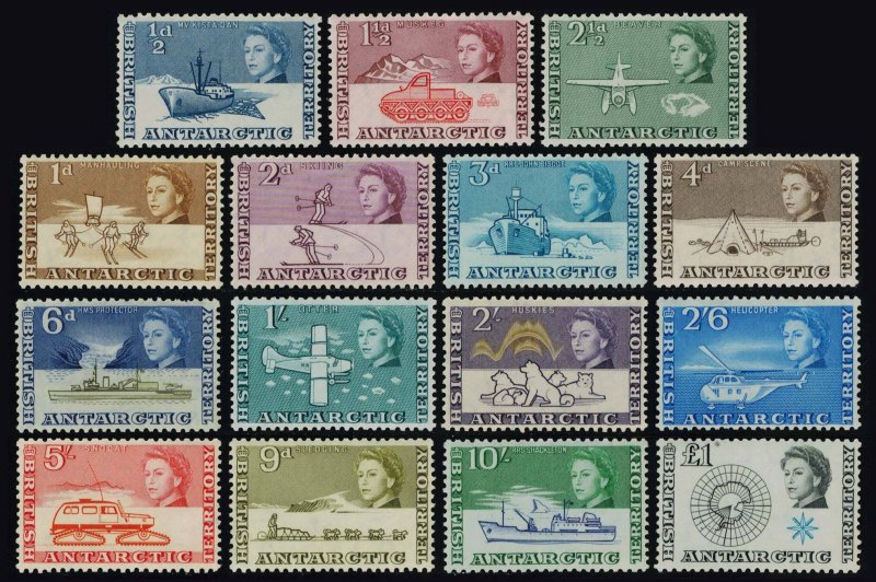 British Antarctic Territory Scott 1-15 Mint never hinged.