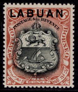 NORTH BORNEO - Labuan QV SG93, 6c brown-lake, VLH MINT. Cat £10.