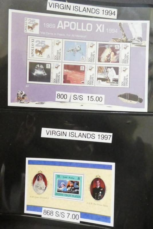 EDW1949SELL : VIRGIN ISLANDS Nice collection of VF MNH S/S & strips Retails $277