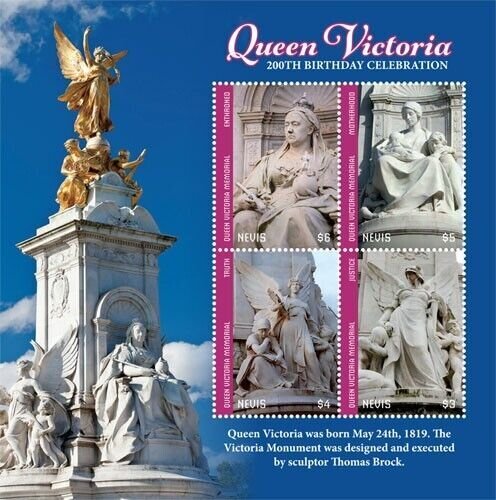 Nevis 2019 - Queen Victoria 200th Birthday - Sheet of 4 stamps -Scott #1991 -MNH