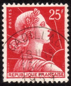 1959, France, 25Fr, Used, Sc 756