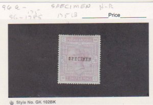 Great Britain Scott # 96as(SG #175s)Specimen Very Fine MHOG Hinged top of Stamp