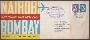 KENYA INDIA 1953 FIRST FLIGHT ON AIR INDIA BOEING 707 NAIROBI TO BOMBAY