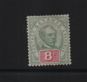 Sarawak 1897 - SG14a 8 cents mounted mint
