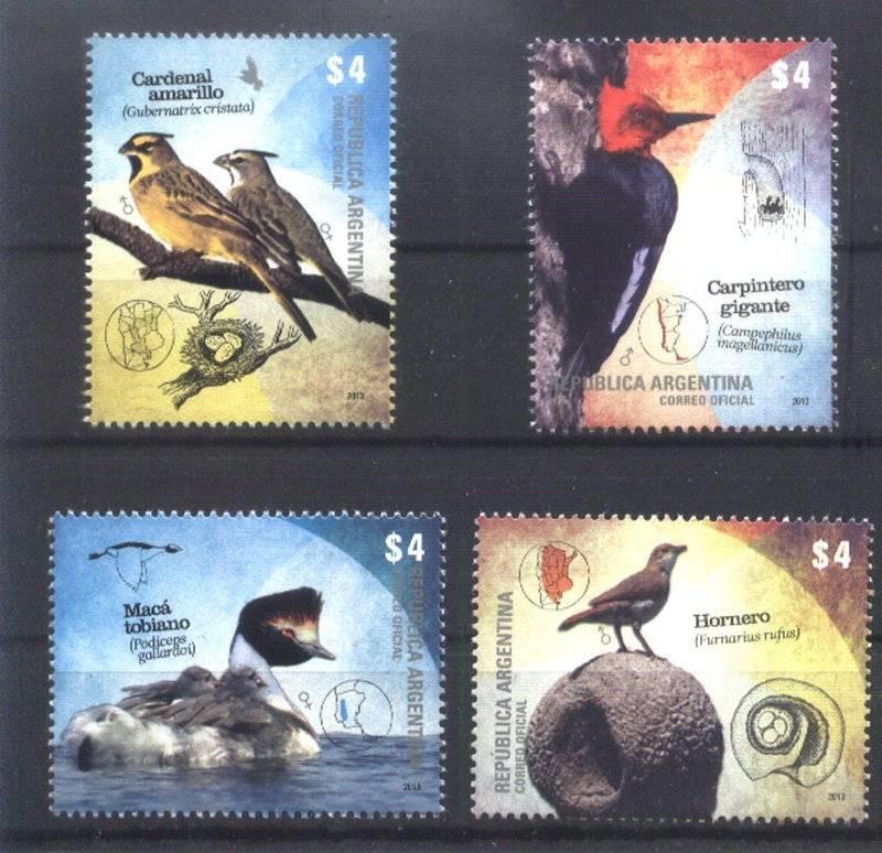 ARGENTINA 2013, FAUNA BIRDS YV 2992-5 MNH