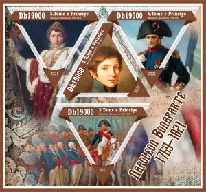 Stamps. Bonaparte Napoleon 2021 year 1+1 sheets perforated Sao Tome NEW