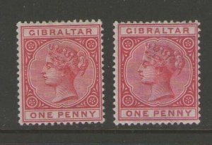 Gibraltar 1886 QV Sc 10-11 MH