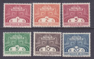 Guinea J42-47 MNH OG 1960 Postage Due Full Set