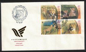 WWF Asiatic Cheetah FDC 2003 SC#2876 a-d SG#3136-3139 MI#2932-2935