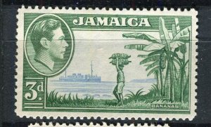 JAMAICA; 1938 early GVI issue fine Mint hinged 3d. value