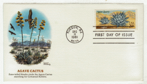 USA First Day Cover # 1943 - Desert Plants Agave Cactus - Fleetwood