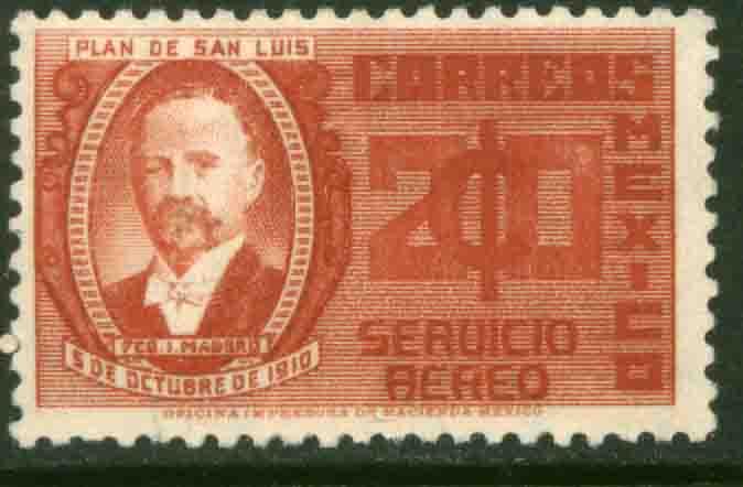 MEXICO C76, 30¢ PLAN OF SAN LUIS 25th ANNIV. MINT, NH. VF.