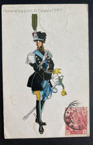 1918 Italy Military Post Office Picture Postcard Cover To Rome Catania Cavalry