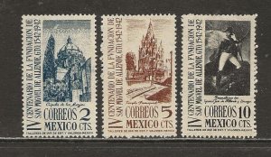 Mexico Scott catalog # 781-783 Unused Hinged