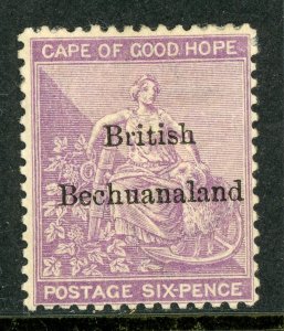 Bechuanaland  1885 British Colony QV 6p Red Purple SG #7 Mint A833