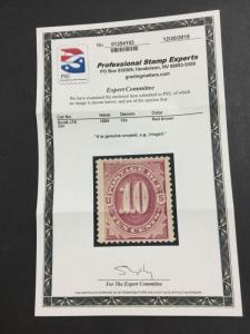 MOMEN: US STAMPS #J19 POSTAGE DUE MINT OG H PSE CERT