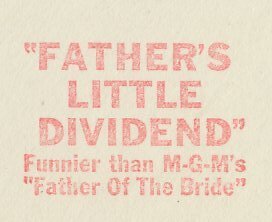 Meter top cut USA 1951 Movie - Fathers little dividend