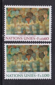 United Nations Geneva  #41-42   MNH  1974  art at UN