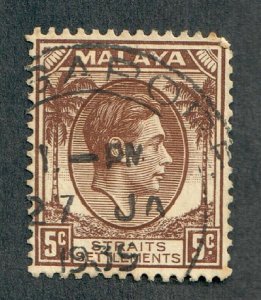 Straits Settlements #241 used single