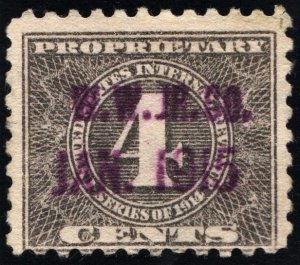 RB58 4¢ Proprietary Stamp (1914) Used/Date Stamped