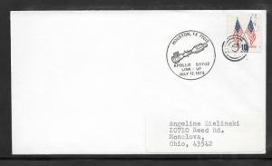 Just Fun Cover #1509 Apollo Soyuz Link-Up Cover Houston, Tx 7-17-75 (my3070)