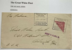 1933 Costa Rica SS Quirigua Paqueboat United Fruit UFC Cover To Columbus OH USA