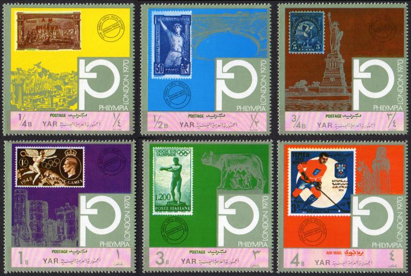 Yemen/YAR Mi #1209-1214 set/6 mnh - 1970 new UPU headquarters - Philympia London