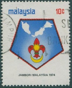 Malaysia 1974 SG117 10c Scout Badge and Map FU