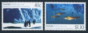 Australia 1182-1182,1183a,MNH. Antarctic Research,1990.Glaciology,Krill.Bird.