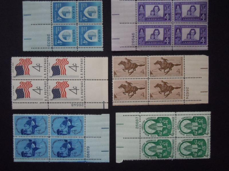 1960 US Plate Block Year Set Complete  #1139-1173  MNH OG 35 Plate Blocks