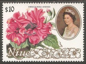 NIUE Sc# 594 MNH FVF Hibiscus Flower Queen Elizabeth II QEII