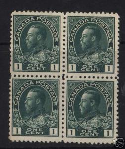 Canada #104 VF Mint Block