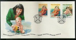 New Zealand 1998 Children's Water Safety Sport Health Sc B159-61 FDC # 16578