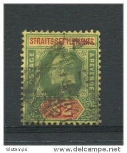 Straits Settlements 1912 Sc 126 Used King Edward VII CV $27.50