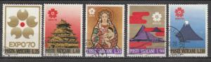 Vatican  1970  Scott No. 479-83  (O)  Complet