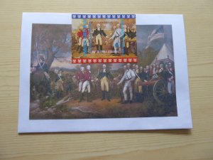 Surrender of Saratoga American Revolutionary War cover with souvenir sheet