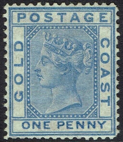 GOLD COAST 1876 QV 1D WMK CROWN CC PERF 14