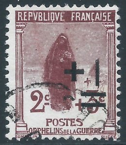 France, Sc #B12, 2c + 1c, Used