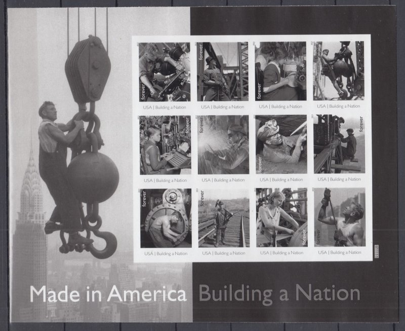 ​USA #4801m Made In America Complete Collection of 5 Imperf Sheets MNH