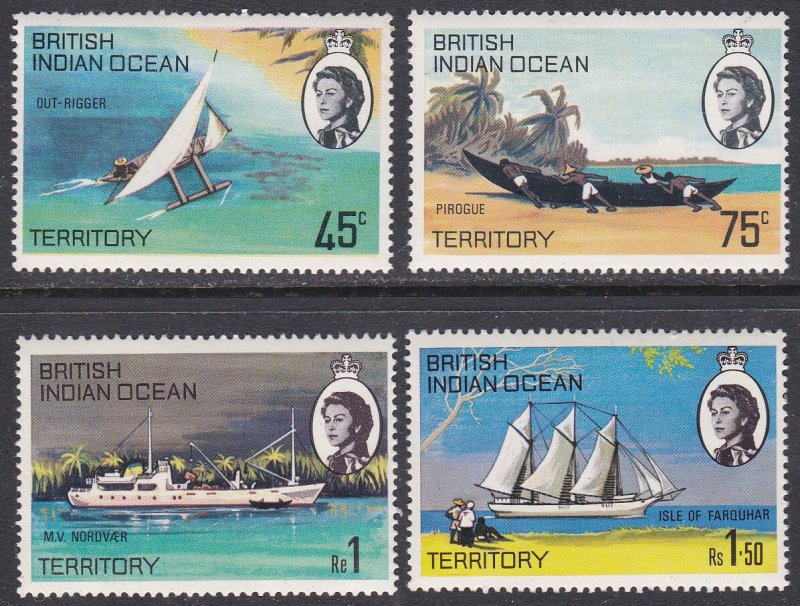 British Indian Ocean Territory Sc #35-38 MNH; Mi #32-35