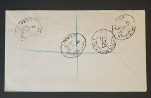 1971 Kuwait to Mansfield Ohio Registered Ben Nekhi Advertising Air Mail  Cover