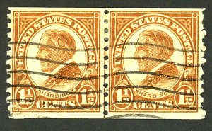 U.S. #598 USED LINE PAIR
